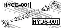 Купить запчасть FEBEST - HYCB-001 Подшипник опоры карданного вала HYUNDAI SANTA FE 2000- HYCB-001