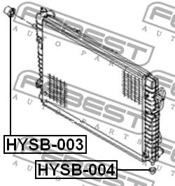 Купить запчасть FEBEST - HYSB-004 Опора радиатора HYSB-004