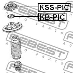 Купить запчасть Febest - KBPIC Подшипник амортизационной опоры перед прав/лев HYUNDAI SOLARIS (SB) 2010-2017