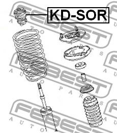Купить запчасть FEBEST - KD-SOR Отбойник амортизатора передний KIA SORENTO 02-06 KD-SOR