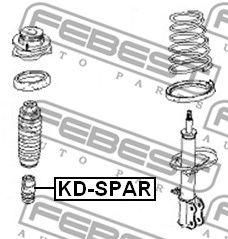 Купить запчасть FEBEST - KD-SPAR Отбойник амортизатора задний KIA SPECTRA 2004-2009 KD-SPAR