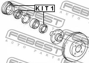 Купить запчасть Febest - KIT1 Сальник ступицы колеса (ремкомплект) зад прав/лев TOYOTA COROLLA SED/CP/WG AE10#/CE100/EE10# 1991.08-2001.11 [GR]