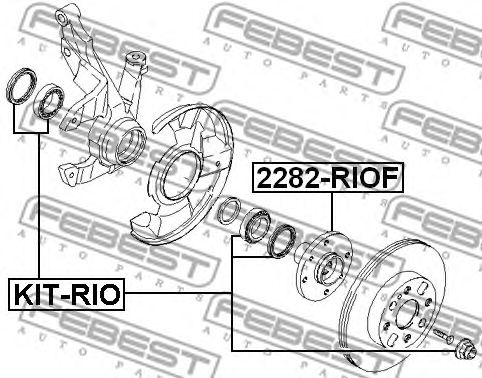 Купить запчасть FEBEST - KIT-RIO Подшипники полуоси комплект KIT-RIO