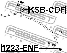 Купить запчасть FEBEST - KSB-CDF Втулка стабилизатора задняя KIA CEED 2006-2012 (23.8мм) KSB-CDF