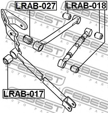 Купить запчасть Febest - LRAB018 Сайлентблок рычага подвески зад прав/лев LAND ROVER FREELANDER I 1996-2006