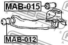 Купить запчасть FEBEST - MAB-015 Сайлентблок верхн рычага задний MITSUBISHI PAJERO I L041G-L149G 1989-1990 MAB-015