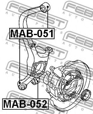 Купить запчасть Febest - MAB051 Сайлентблок цапфы верхний  зад прав/лев MITSUBISHI LEGNUM EA/EC# 1996.06-2002.08 [JPN]