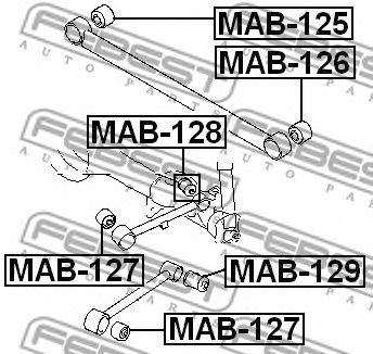 Купить запчасть Febest - MAB127 Сайлентблок верхней продольной тяги  зад прав/лев MITSUBISHI PAJERO MINI H53/58A 1998.08- [JPN]