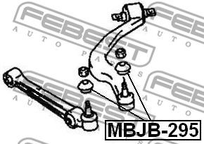 Купить запчасть Febest - MBJB295 Пыльник шаровой опоры прямого рычага MITSUBISHI LANCER/LANCER CEDIA CS/CT# 2000.03-2009.08 [JPN]