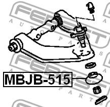 Купить запчасть FEBEST - MBJB515 Пыльник шаровой опоры верхнего рычага перед прав/лев MITSUBISHI CHALLENGER K90# 1996.05-2001.08 [JPN]/19*33*25 ММ