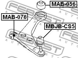 Купить запчасть Febest - MBJBCS5 Пыльник шаровой опоры нижнего рычага MITSUBISHI LANCER/LANCER CEDIA CS/CT# 2000.03-2009.08 [JPN]/20*40*32 ММ
