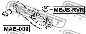 Купить запчасть Febest - MBJBRVR Пыльник шаровой опоры нижнего рычага MITSUBISHI PAJERO V20-50# 1990.10-1999.11 [JPN]