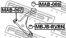 Купить запчасть Febest - MBJBRVRN Пыльник шаровой опоры нижнего рычага MITSUBISHI LANCER/MIRAGE CJ-CP# 1995.08-2000.08 [JPN]