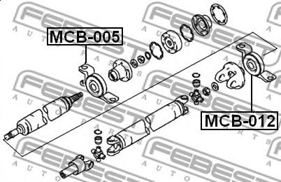 Купить запчасть Febest - MCB005 Подшипник опоры карданного вала зад прав/лев MITSUBISHI AIRTREK CU# 2001.03-2005.09 [JPN]