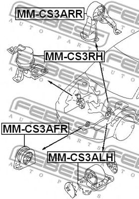 Купить запчасть FEBEST - MM-CS3ARR Опора двигателя MM-CS3ARR