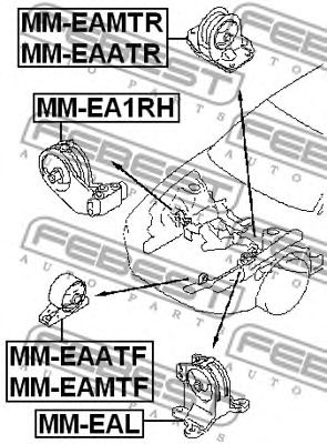 Купить запчасть FEBEST - MM-EA1RH Опора двигателя MM-EA1RH