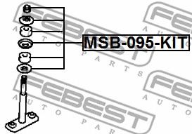 Купить запчасть Febest - MSB095KIT Втулка стойки стабилизатора (комплект)  перед прав/лев MITSUBISHI CHALLENGER K90# 1996.05-2001.08 [JPN]