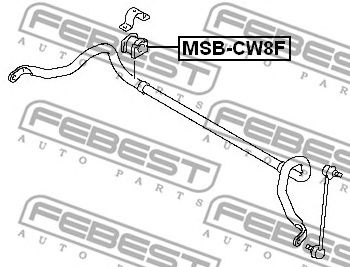 Купить запчасть Febest - MSBCW8F Втулка стабилизатора  перед прав/лев MITSUBISHI LANCER CY/CZ# 2007.03-2013.02 [EUR]/D=22 ММ