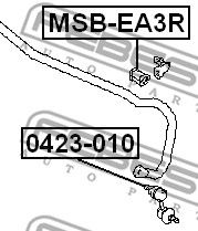 Купить запчасть Febest - MSBEA3R Втулка стабилизатора  зад прав/лев MITSUBISHI GALANT/ASPIRE EA/EC# 1996.07-2005.12 [JPN]/D=18 ММ