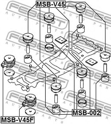 Купить запчасть Febest - MSBV45 Подушка подрамника MITSUBISHI CHALLENGER K90# 1996.05-2001.08 [JPN]