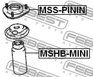 Купить запчасть Febest - MSHBMINI Пыльник амортизатора  перед прав/лев MITSUBISHI PAJERO MINI H53,58A 1998.08- [JPN]