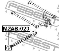 Купить запчасть Febest - MZAB023 Сайлентблок продольной тяги зад прав/лев MAZDA 626 GF 1997-2002