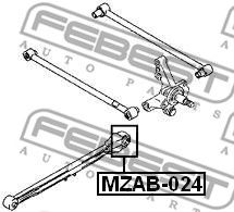 Купить запчасть Febest - MZAB024 Сайлентблок продольной тяги зад прав/лев MAZDA 626 GF 1997-2002