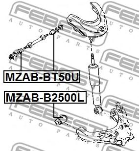 Купить запчасть FEBEST - MZAB-BT50U Сайлентблок MZAB-BT50U