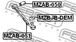 Купить запчасть Febest - MZBJBDEM Пыльник шаровой опоры нижнего рычага MAZDA DEMIO DW3/DW5 1996-2002