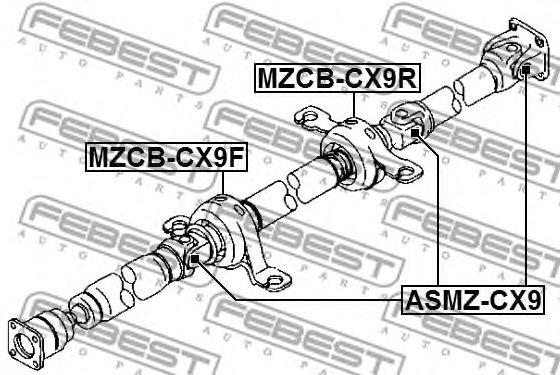 Купить запчасть FEBEST - MZCB-CX9F Подшипник подвесной карданного вала MAZDA CX-9 TB 2007-2013 MZCB-CX9F
