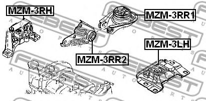 Купить запчасть FEBEST - MZM-3RR2 Опора двигателя задняя MAZDA 3 (BK) MZM-3RR2