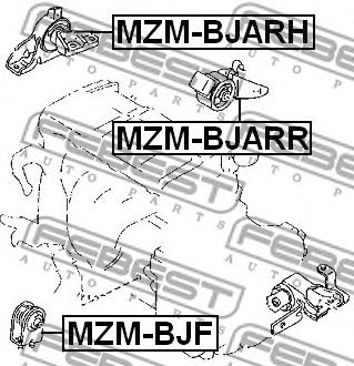 Купить запчасть FEBEST - MZM-BJARR Опора двигателя задняя MAZDA 323 BJ 98-00 AT MZM-BJARR