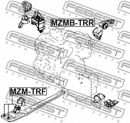 Купить запчасть FEBEST - MZM-TRF Опора двигателя передняя MAZDA TRIBUTE EP 2000-2007 MZM-TRF