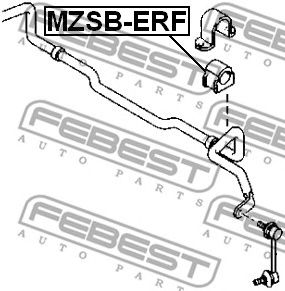 Купить запчасть Febest - MZSBERF Втулка стабилизатора перед прав/лев MAZDA CX-7 ER 2006-2012/D=27 ММ