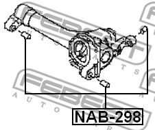 Купить запчасть Febest - NAB298 Сайлентблок подушки дифференциала NISSAN PATHFINDER R51M 2005.01-2014.11 [EL]