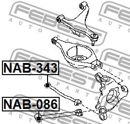 Купить запчасть FEBEST - NAB-343 Сайлентблок тяги задн поперечной INFINITI G35/37/25 SEDAN V36 2006.12-2013.06 NAB-343