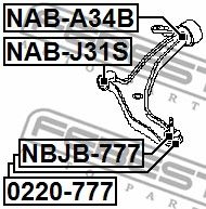 Купить запчасть Febest - NABA34B Сайлентблок задний рычага подвески (гидравлический) перед прав/лев NISSAN ALTIMA L32 2006.10-2012.05 [CA]