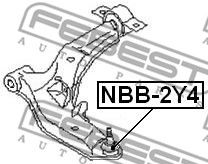 Купить запчасть FEBEST - NBB-2Y4 Пыльник шаровой опоры NBB-2Y4