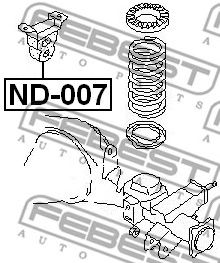 Купить запчасть Febest - ND007 Отбойник амортизатора  зад прав/лев NISSAN TERRANO2 R20 1993.02-2006.12 [EL]
