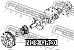 Купить запчасть FEBEST - NDS-QR20 Шкив коленвала NISSAN TEANA J31 06-08,  X-TRAIL T30 01-13 NDS-QR20