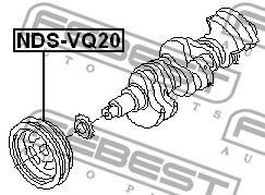 Купить запчасть Febest - NDSVQ20 Шкив коленвала VQ20DE/VQ30DE NISSAN MAXIMA CA33 2000.01-2006.01 [EL] VQ20DE/VQ30DE