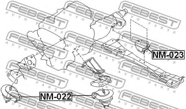 Купить запчасть FEBEST - NM-022 Опора двигателя NM-022