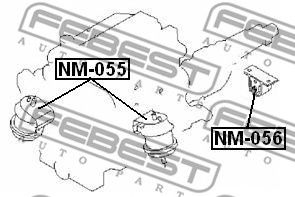 Купить запчасть FEBEST - NM-055 Опора двигателя NM-055