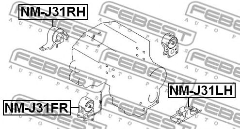 Купить запчасть FEBEST - NM-J31LH Опора двигателя NM-J31LH