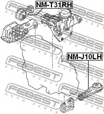 Купить запчасть FEBEST - NM-T31RH Опора двигателя правая NM-T31RH