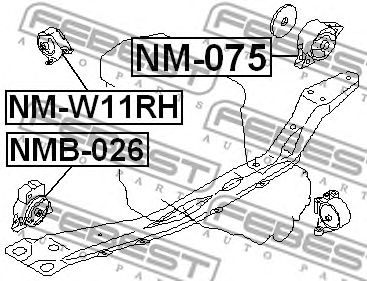 Купить запчасть FEBEST - NM-W11RH Опора двигателя NM-W11RH