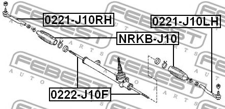 Купить запчасть Febest - NRKBJ10 Пыльник рулевой рейки NISSAN QASHQAI J10E 2006.12-2013.12 [EL]