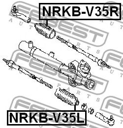 Купить запчасть Febest - NRKBV35L Пыльник рулевой рейки   лев NISSAN TEANA J31 2006.04-2008.02 [EL]