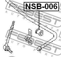 Купить запчасть Febest - NSB006 Втулка стабилизатора  зад прав/лев NISSAN TERRANO R50 1995.09-2002.08 [JP]/D=15 ММ