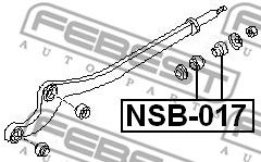 Купить запчасть Febest - NSB017 Втулка рычага перед прав/лев NISSAN PATROL(GR) Y61 1997.10-2010.03 [EL]